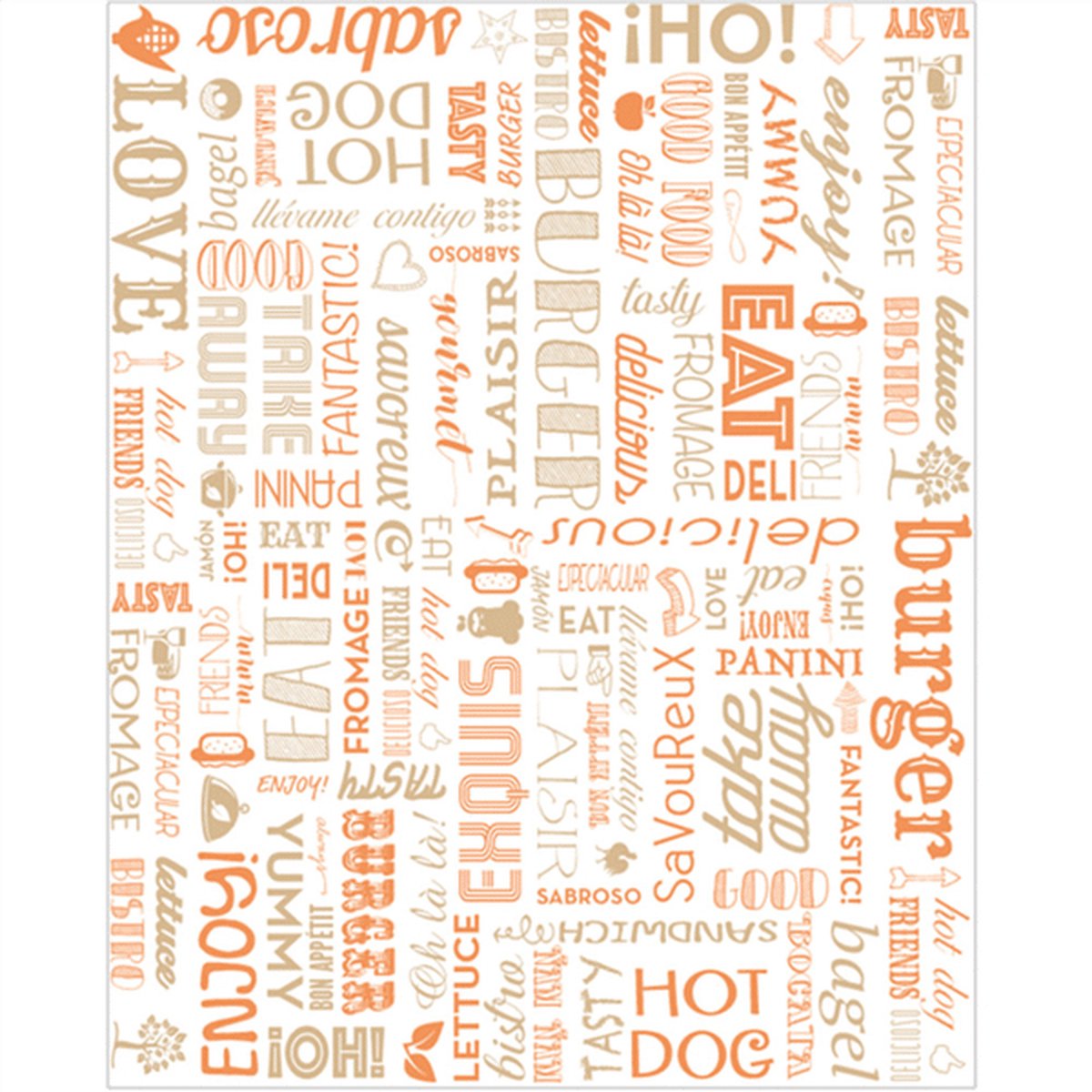 Vetvrij wikkelpapier Parole oranje 28×34 cm | Inhoud: 1000 stuks