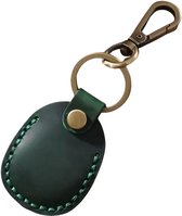 Hilvard - Porte-tracker - Porte-clés - Convient pour Apple Airtag - Étiquettes de clés - Cuir - Vert