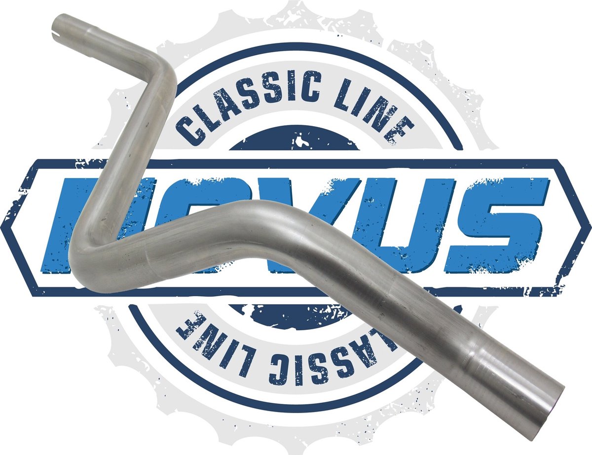 Tussenpijp - voor VW Golf 1 Cabrio 155 / VW Scirocco 53B - RVS