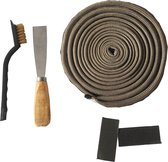 Bol.com BBQNovation vervangingsset van zelfklevende Glasvezel / Fiberglas voor Kamado. Bevat 2 X 2 meter Glasvezel schraper bors... aanbieding