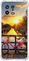 Back Case TPU Siliconen Hoesje Xiaomi 13 Telefoon Hoesje met doorzichtige rand Amsterdamse Grachten