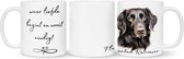 Koffie - theemok Flatcoated Retriever Beker cadeau voor haar of hem, kerst, verjaardag, honden liefhebber, zus, broer, vriendin, vriend, collega, moeder, vader, hond