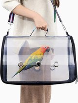 Bol.com Transparante vogel tas | Parkiet | Kleine vogel | Transport | Inclusief stok | Schoudertas | Handtas aanbieding