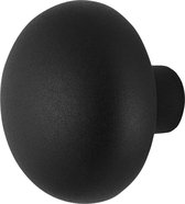 Deurknop - Zwart - RVS - GPF bouwbeslag - GPF8957.61 Paddenstoel knop S3 zwart vast 65mm incl. metaalschroef M10