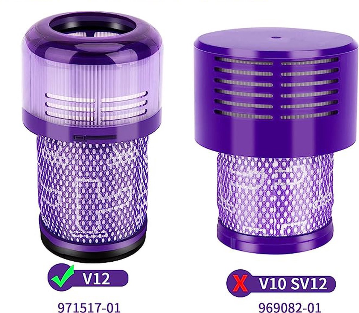 Vhbw Filtre compatible avec Dyson V12, V12 Slim, V12 Detect Slim Absolute, V12  Detect Slim aspirateur - Filtre HEPA contre les allergies