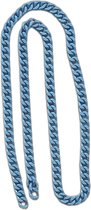 Tas Ketting Blauw - Metaal - 112cm - Schoudertas-Tassenriem-Bag Strap- Tassen-Raffia
