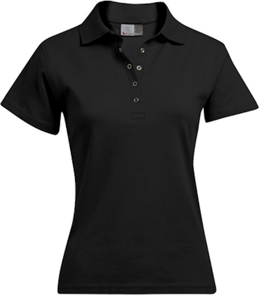 Women´s Interlock Polo met korte mouwen Black - 5XL