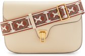 Coccinelle Beat Soft Dames Crossbody tas Leer - Beige