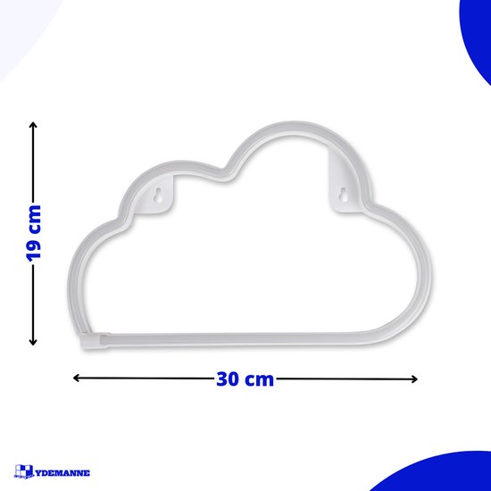 Nuage de lumière au néon - Mensonges au néon - Led - nuage - USB - Batterie  - Lumière