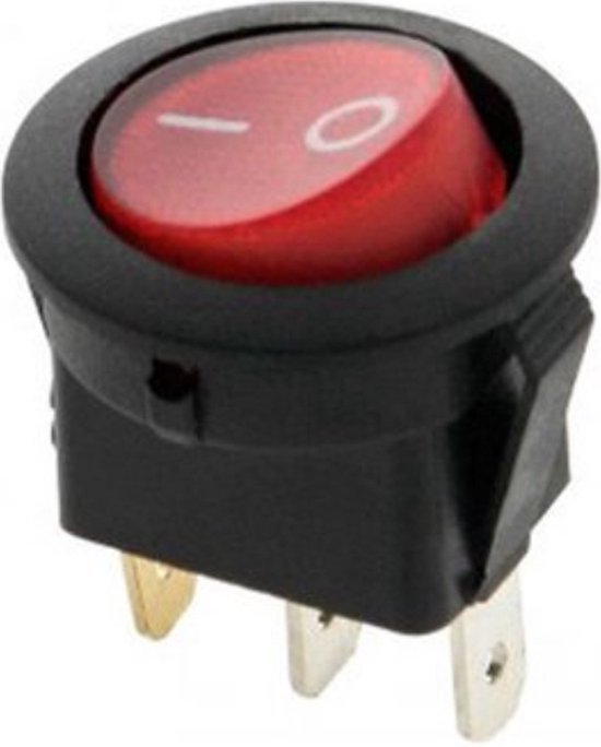 YZWM® Bouton Poussoir Métal 12mm Rond 12V/24V - ON/OFF - Avion