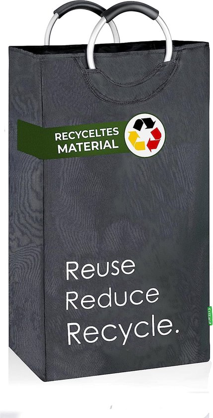 Babyflesje - Recycleflesafscheider voor veiligheidsflessen, glazen flessen, lege flessen, afsluitbaar, ideaal als statiefflessen, opslagcontainers, extra groot 75 l (grijs, XL)