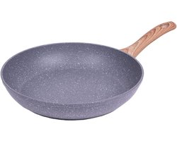 Gegoten aluminium koekenpan Ø 24 cm, antiaanbaklaag, koekenpan met titaniumdeeltjes, universele pannen, omeletpannen, inductie, gas, elektrisch fornuis en glaskeramiek (Quilmes)