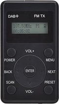 Bluetoolz® - BT-C9 CE- Handige compacte oplaadbare Portable DAB+ Radio met FM en inclusief set oortjes en draagkoord, ca. 15 uur speeltijd. Geïntegreerde FM zender voor koppeling met radio / autoradio