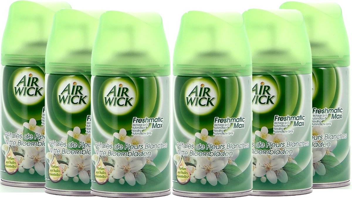 Air Wick Luchtverfrisser navulling Freshmatic Jasmijn & Witte Bloemen 6 x 250 ml - Air Wick