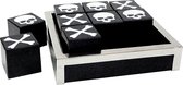 Schedel tic tac toe spel 17x17x5.5cm