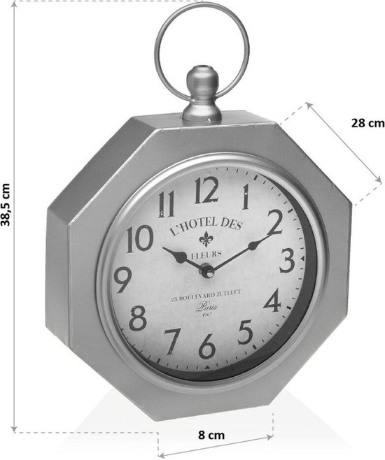 HORLOGE MURALE VERSA 40 X 4,5 X 40 CM MÉTAL BOIS MDF – SÉNÉGAL