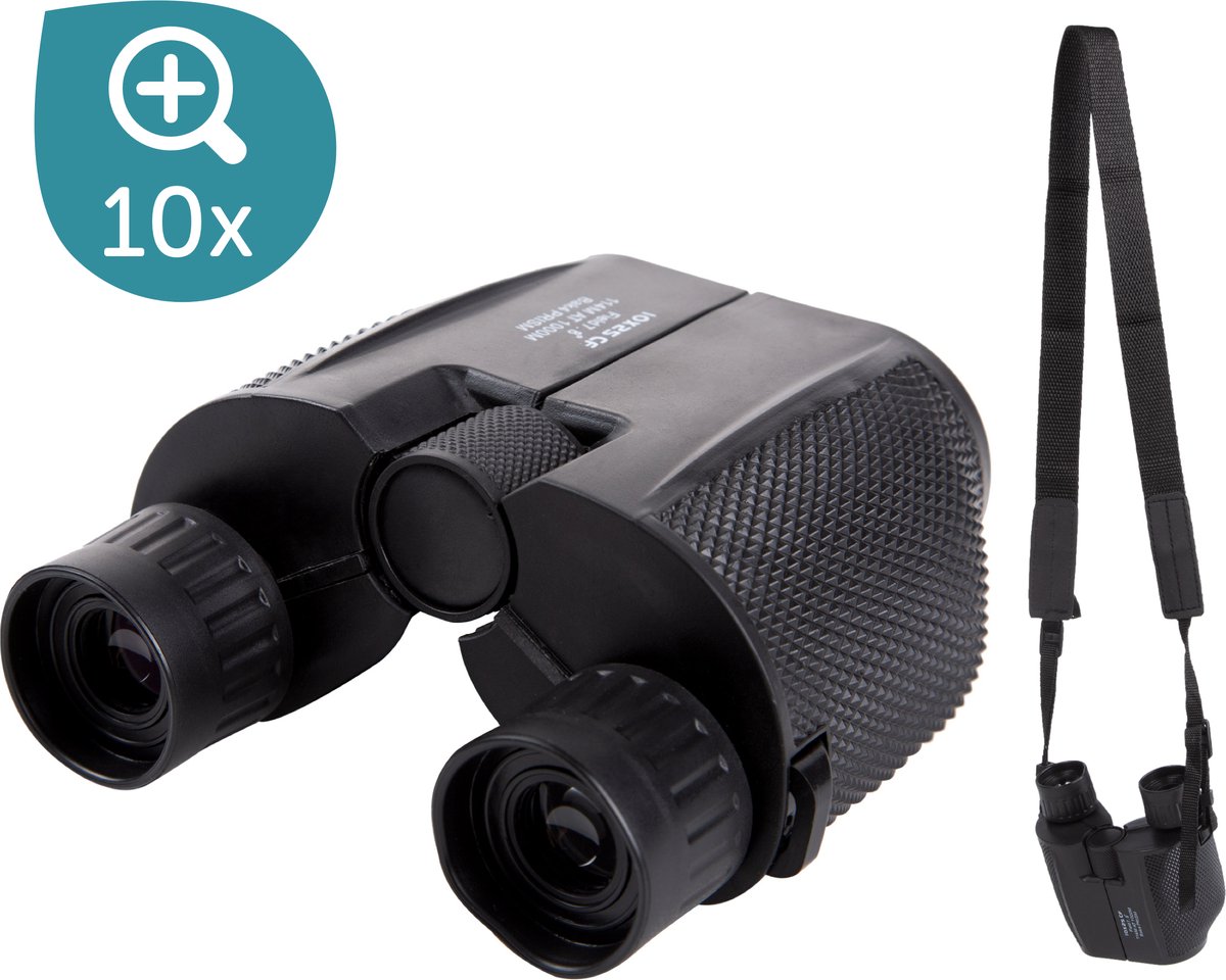 ForDig Verrekijker - Inclusief Draagtas en Extra’s - 10x25 - BAK4 - Full Multi-coated (FMC) Lenzen - Compact & Waterdicht - Geschikt voor Jagen / Theater / Reizen / Vogels Spotten - Voor Volwassenen & Kinderen
