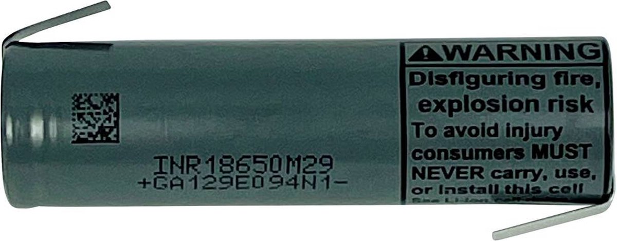 LG Chem INR18650M29 ZLF Speciale oplaadbare batterij 18650 Geschikt voor hoge stroomsterktes, Z-soldeerlip Li-ion 3.7 V