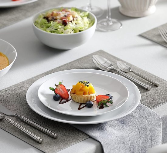 Services de table Wit - 18 pièces - Porcelaine - Assiette plate / assiette  plate / bol... | bol