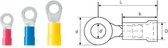 Weidmüller 9200250000 Ringkabelschoen Dwarsdoorsnede (max.): 6 mm² Gat diameter: 6.4 mm Deels geïsoleerd Geel 100 stuk(