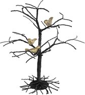 Sculptuur "Tree" zwart/goud metaal 23x23x26cm
