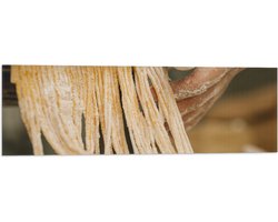 Vlag - Verse Pasta Gemaakt in Machine - 90x30 cm Foto op Polyester Vlag