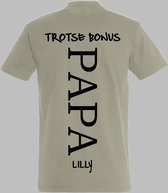 Bonus Papa shirt met kindernaam-namen-Leuk Vaderdag cadeau-Verjaardags cadeau voor Bonus Papa-Maat XL