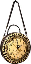 Banned Schoudertas Clock Circular Bruin - (bxhxd) ca. 28cm x 28cm x 8,0cm