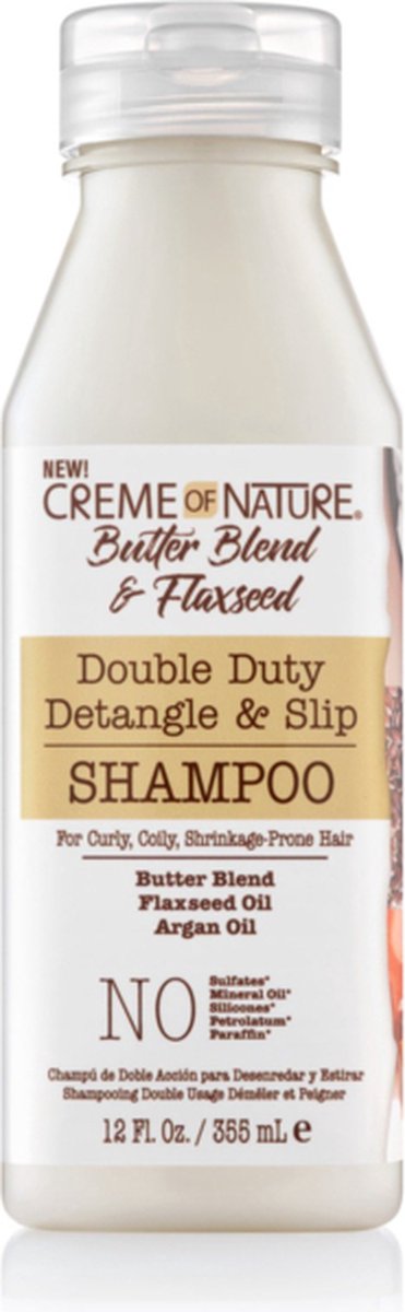 creme of nature butter blend & flaxseed shampoo