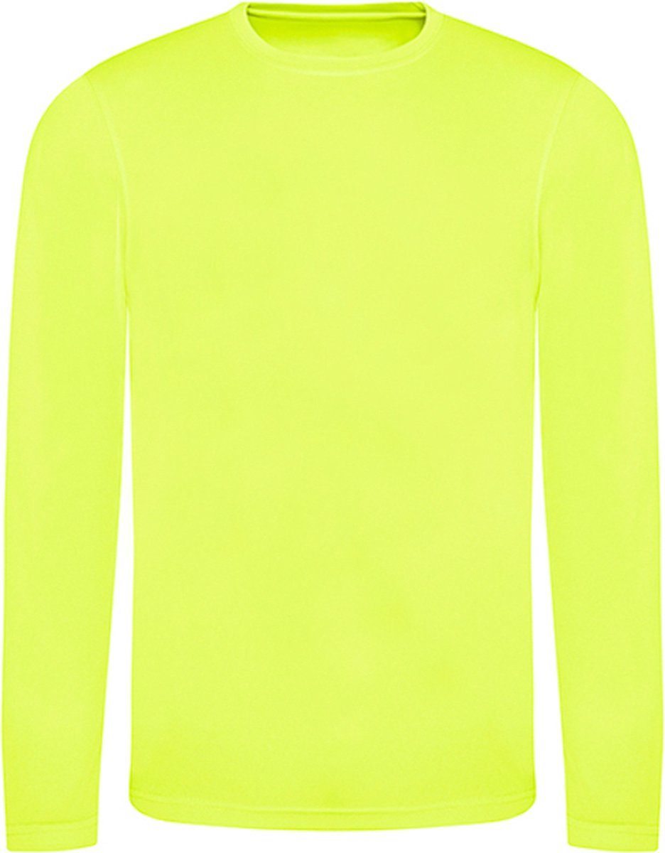 Just Cool Long Sleeve Cool T JC002 - ELECTRIC YELLOW - L