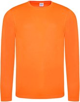 Unisex T-shirt met lange mouwen Cool T 'Electric Orange' - XXL