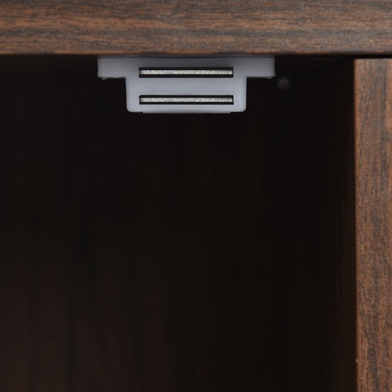 Dressoir met drie deuren, Industrieel - Hout/metaal - Bruin/zwart - 120x38x76,5cm