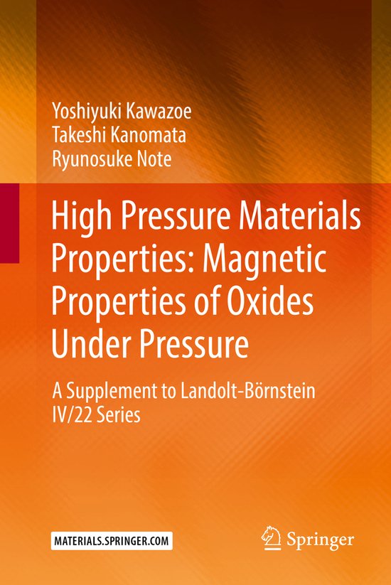 Foto: High pressure materials properties magnetic properties of oxides under pressure