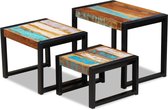 vidaXL Tables d'appoint en bois massif recyclé 3 pièces