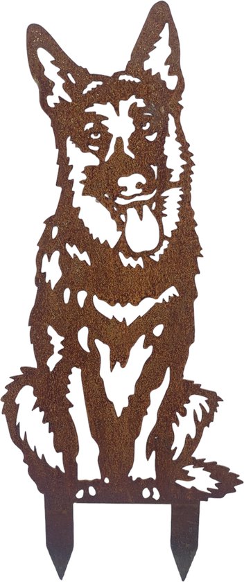 Berger allemand - statue animalière - acier corten - 84 x43 - NL make