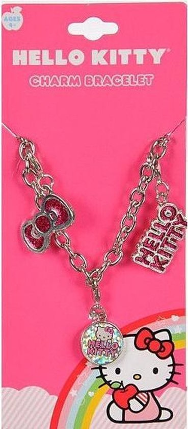 Sanrio - Hello Kitty - Bracelet charm - Bracelet - 3 pendentifs - Ajustable  - Bracelet