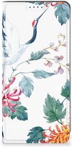 Wallet Bookcase Google Pixel 7A Telefoonhoesje Bird Flowers