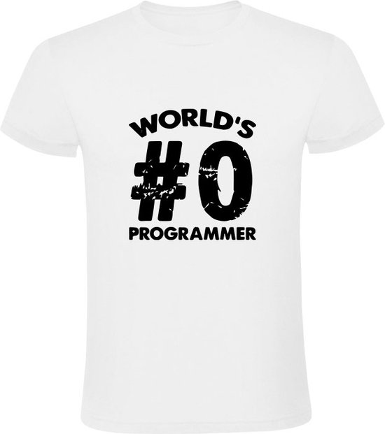 World's #0 programmer Heren T-shirt - computer - it - programmeren - nerd