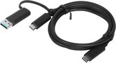 Lenovo 4X90U90618 câble USB 1 m USB 3.2 Gen 1 (3.1 Gen 1) USB A/USB C USB C Noir