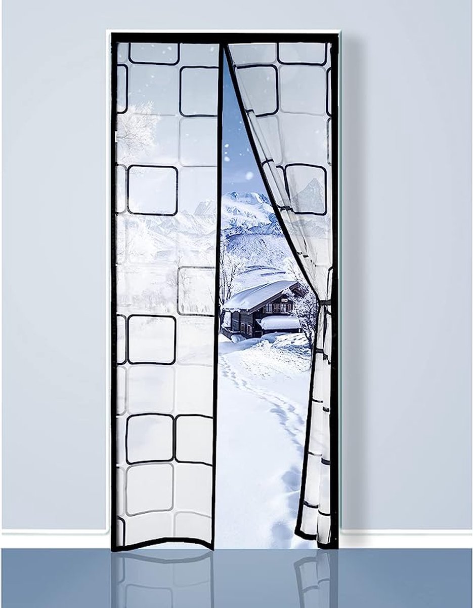 Rideau de protection thermique magnétique pour portes - 90 x 210 cm -  Protection thermique contre le froid