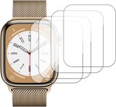 4x Screenprotector geschikt voor Apple Watch 7/8/9 45mm - Folie Screen Protector geschikt voor Apple Watch 7/8/9 45mm