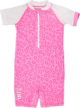 JUJA - UV Zwempak voor baby's - korte mouwen - Leopard - Roze - maat 86-92cm