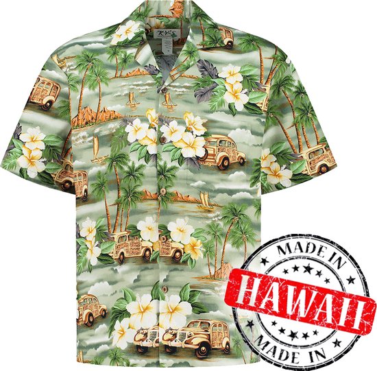 Hawaii Blouse - Chemise - Chemise "Fleurs sur Hawaï" - 100% Katoen -  Chemise Aloha -... | bol.com