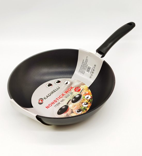 Poêle à wok en acier au carbone BK Force - ø 30 cm - Sans revêtement  antiadhésif