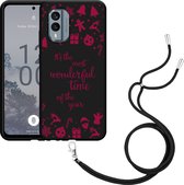 Cazy Hoesje met koord Zwart geschikt voor Nokia X30 Most Wonderful Time