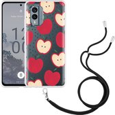 Cazy Hoesje met koord geschikt voor Nokia X30 Appels