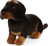 Pluche Teckel honden knuffel 20 cm - Teckel huisdieren knuffels - Speelgoed