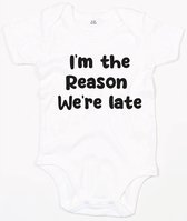 Rompertje I Am The Reason We Are Late-Wit-3-6 Maanden