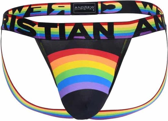 Andrew Christian Rainbow Arch Jock w/ Almost Naked - MAAT L - Heren Ondergoed - Jockstrap voor Man - Mannen Jock