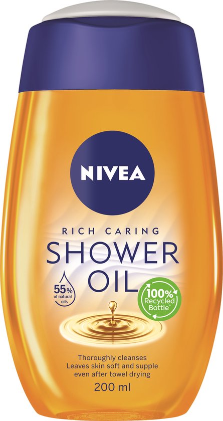NIVEA Natural Shower Oil Doucheolie - 6x 200 ml